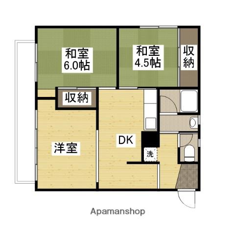 メゾン中野(3DK/2階)の間取り写真