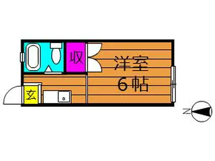 みよハイツ(1K/1階)の間取り写真