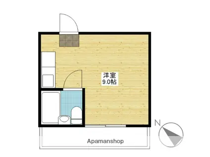 SK西川原(ワンルーム/2階)の間取り写真