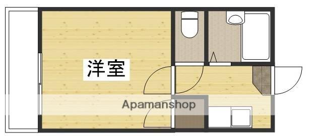 清輝橋第2レジデンス(1K/2階)の間取り写真