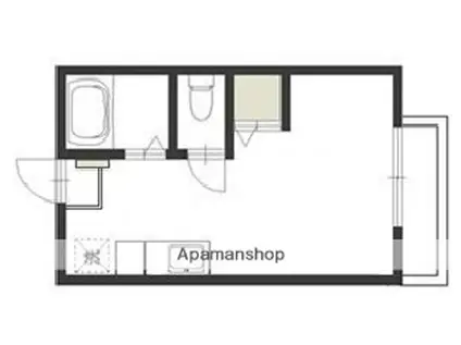 ビーライン北方(ワンルーム/2階)の間取り写真