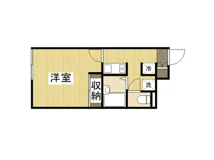 レオパレスコスモスⅡ(1K/1階)の間取り写真
