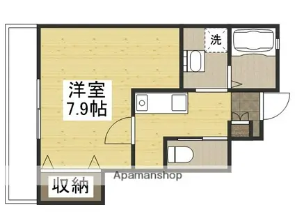 ALICE(1K/1階)の間取り写真