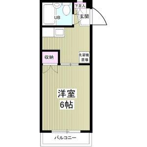 コスモクイーン富田町(1K/3階)の間取り写真