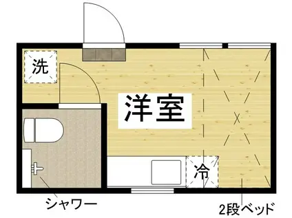 山陽本線 高島駅(岡山) 徒歩10分 1階建 築1年(ワンルーム)の間取り写真