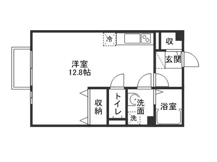 サニーハウス・横井A棟(ワンルーム/1階)の間取り写真