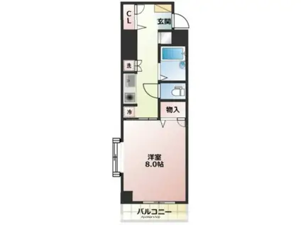 エスペランサ津島(1K/3階)の間取り写真