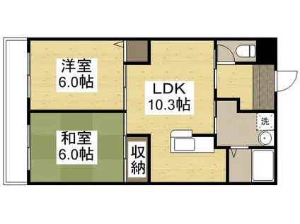 ルネスサンガーデン(2LDK/1階)の間取り写真
