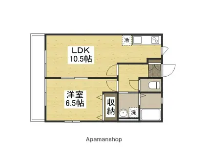 エアフォルク1(1LDK/2階)の間取り写真