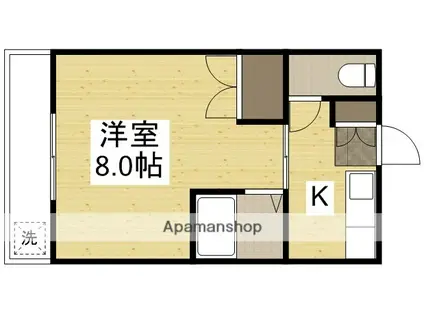 ラ・パルテール豊浜壱番館(1K/4階)の間取り写真