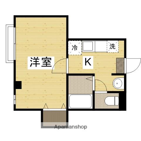カサブランカ十日市(1K/3階)の間取り写真