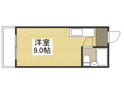 センチュリー伊島B棟(ワンルーム/1階)の間取り写真