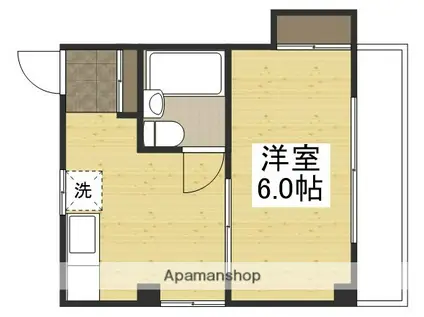 ドミトリー人見(1K/1階)の間取り写真