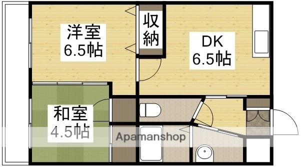 ソレイユ今(2DK/3階)の間取り写真