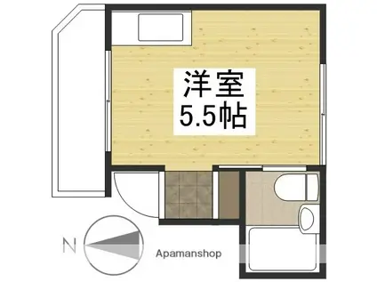 WINS津島(ワンルーム/2階)の間取り写真