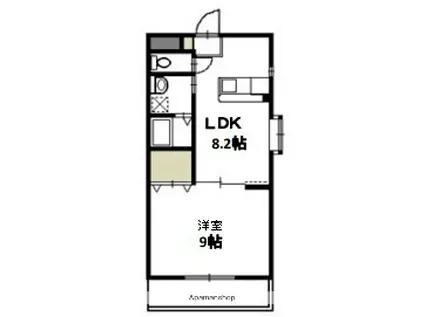 ティエラコスタ(1LDK/1階)の間取り写真