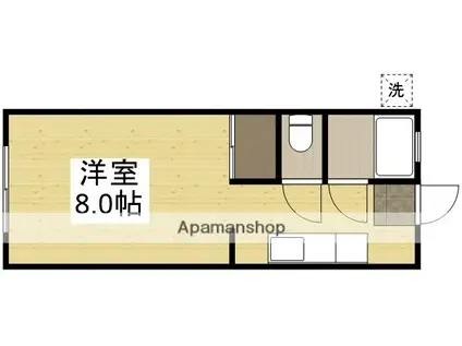 シャンテ操山(ワンルーム/2階)の間取り写真