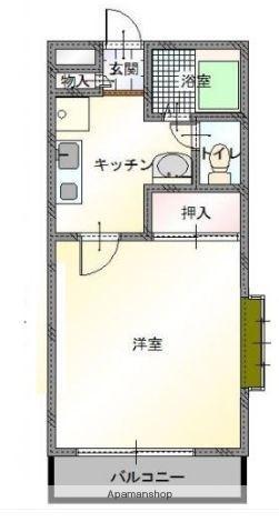 アークヒルズ西古松(1K/2階)の間取り写真