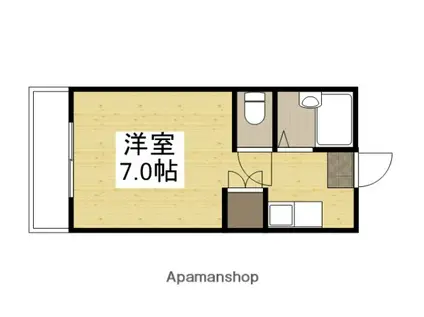 エステートタカツキ(ワンルーム/2階)の間取り写真