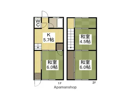 六車荘(3K)の間取り写真