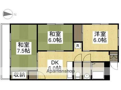 ピジョン兼基(3DK/3階)の間取り写真