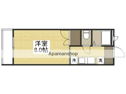 グランヴェール(1K/1階)の間取り写真