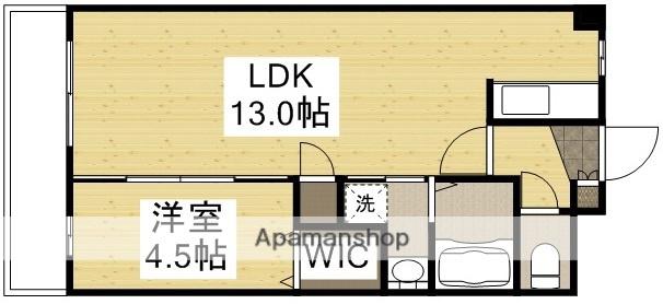 下中野 S-1ビル(1LDK/4階)の間取り写真