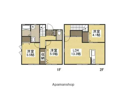 アーバンライフ白石(3LDK)の間取り写真