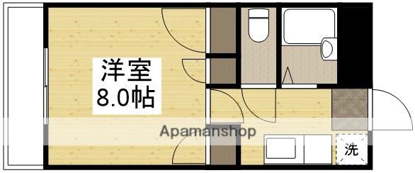 エスポアール北長瀬(1K/1階)の間取り写真