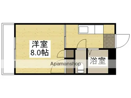 エスポアール北長瀬(1K/5階)の間取り写真