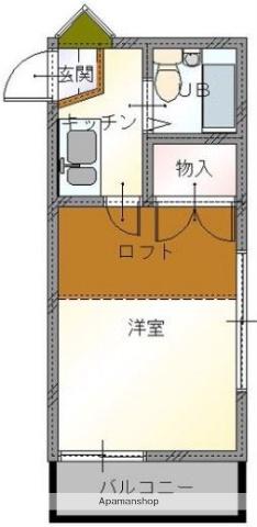 エクセルハイム西古松西町(1K/2階)の間取り写真