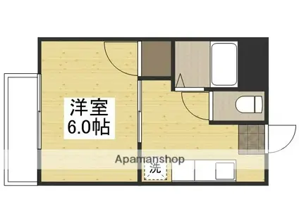 富田ハイツ(1K/1階)の間取り写真