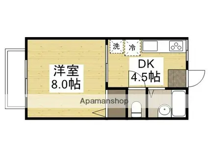 FINO AOE(1DK/2階)の間取り写真