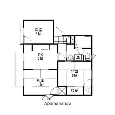 ヴァンテアン高松A(3DK/2階)の間取り写真