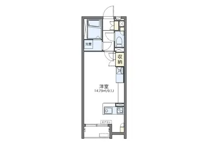 レオネクストクレール小山(ワンルーム/1階)の間取り写真