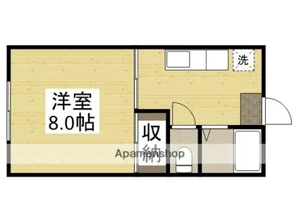 エレガントライフ(1K/2階)の間取り写真