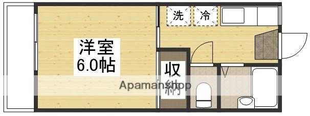 マナハウスⅡ(1K/2階)の間取り写真