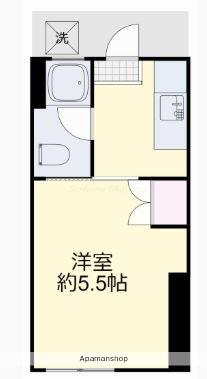 マンション卓(1K/2階)の間取り写真