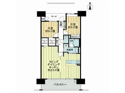 アウルステージ問屋町(2LDK/12階)の間取り写真