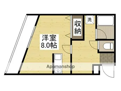 セントフォレスト北長瀬(ワンルーム/7階)の間取り写真