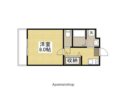 ソフィア今(1K/1階)の間取り写真