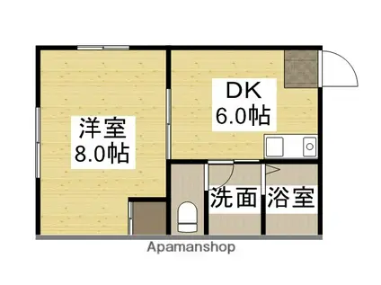 第二丸本ビル(1DK/4階)の間取り写真