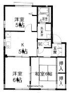 メゾンアルシュB棟(3K/1階)の間取り写真