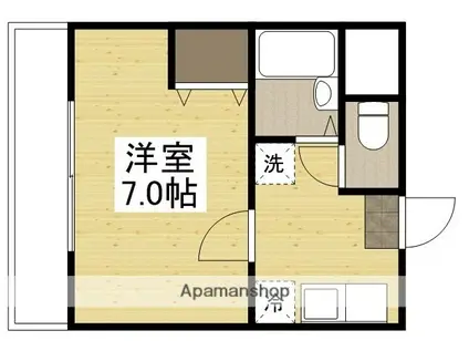CASANUAGE(1K/3階)の間取り写真