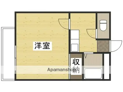 グリーンパーク賞田(1K/2階)の間取り写真