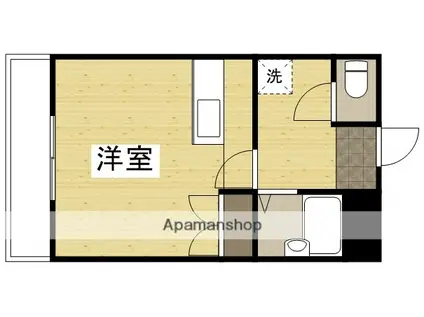 セントフォレスト北長瀬(ワンルーム/3階)の間取り写真