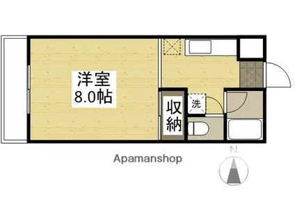 グランドソレーユ(1K/3階)の間取り写真