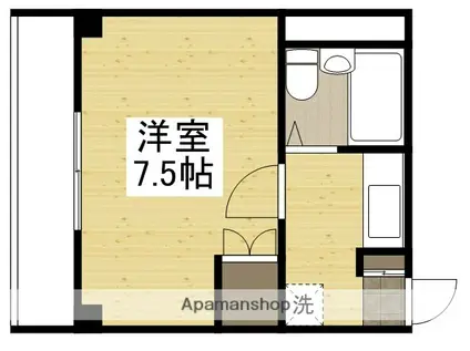 ベンハウス大供(1K/5階)の間取り写真