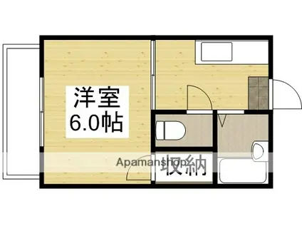 後神ハイツ(1K/2階)の間取り写真