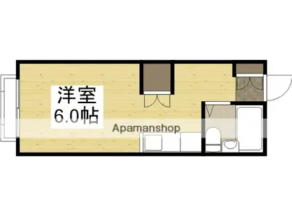 コーポひたち(ワンルーム/1階)の間取り写真